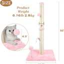 ANWA 32" Tall Cat Scratching Posts for Indoor Cats, 3-in-1 Cat Scratching Post with Plush Toys, Premium Sisal Post for Cats at All Ages with Reinforced Stable Base, Pink