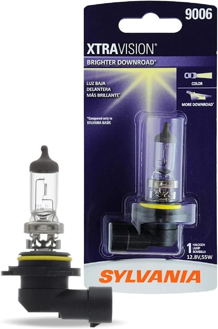 SYLVANIA - 9006 XtraVision - High Performance Halogen Headlight Bulb, High Beam, Low Beam and Fog Replacement Bulb (Contains 1 Bulb)