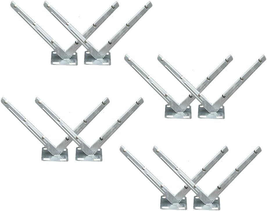 GZHERVICES 4 Pair Razor Wire Bracket, Hot-dip Galvanised V-Bracket, Barb Wire Extension Bracket, Roll Concertina Garden Fence Wire Bracket