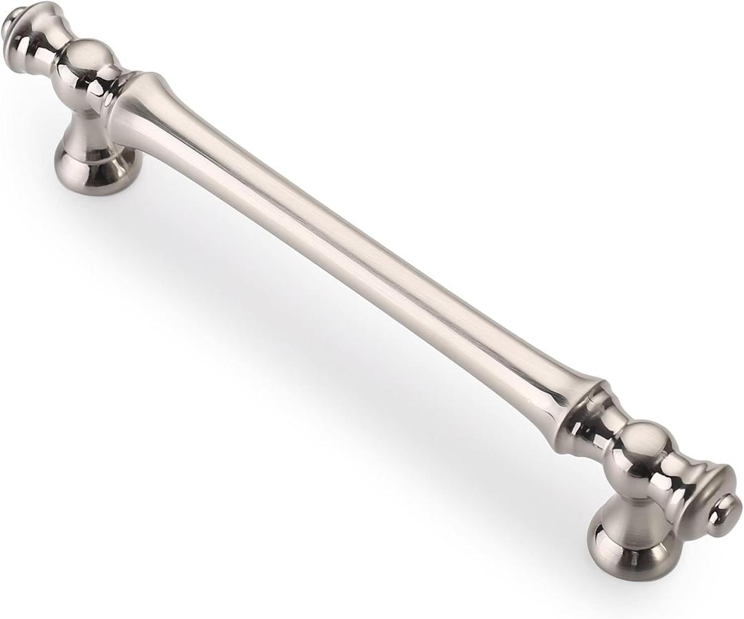 Asidrama 20 Pack 5 Inch(128mm) Brushed Satin Nickel Kitchen Cabinet Handles, Cabinet Pulls Kitchen Cabinet Hardware for Cupboard Drawer Pulls (5" Hole Center)