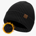 ZTL Merino Wool Beanie Hat for Men Women, Thick Warm Fleece Lined Knit Winter Hats Cuffed Beanie Stocking Hat Ski Skull Cap L