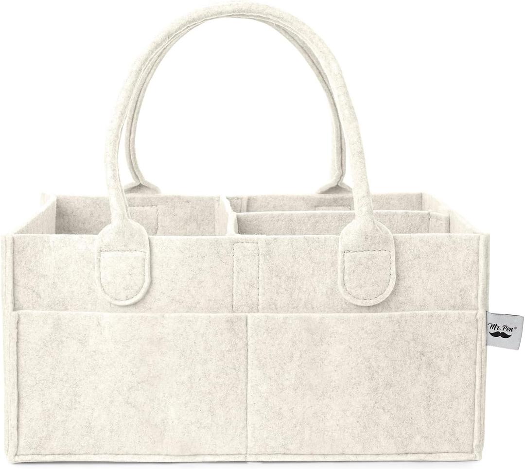 Mr. Pen- Baby Diaper Caddy Organizer, Beige, Baby Organizer, Car Diaper Caddy (1 Pack)