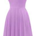 Ellames Women's 2026 Summer Dress Spaghetti Strap Cocktail Swing Beach Dresses V Neck Sundress (Purple, S)