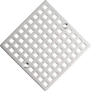 Square Shower Drain Cover, 4 Inch, SUS304 Stainless Steel, Hair Catcher Filter, Brushed Finish (Brushed Nickel)