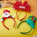 JOYIN 12 Packs Christmas Headbands 3D Head Hat Headbands for Kids Women Men Christmas Parties Costume Accessories Xmas Holiday Party Favors Photo Booth (ONE SIZE FIT ALL)