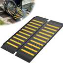 4FT Portable Wheelchair Ramp with Handle, Non-Slip Aluminum Ramps for Wheelchairs for Home, Folding Handicap Wheelchair Ramp for Doorways, Thresholds, Steps, Curbs, Stairs, 800 LBS Capacity