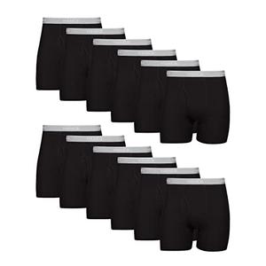 Hanes Men Hanes Boxer Briefs, Cool Dri Moisture-Wicking Underwear, Cotton No-Ride-up for Men, L, 12 Pieces