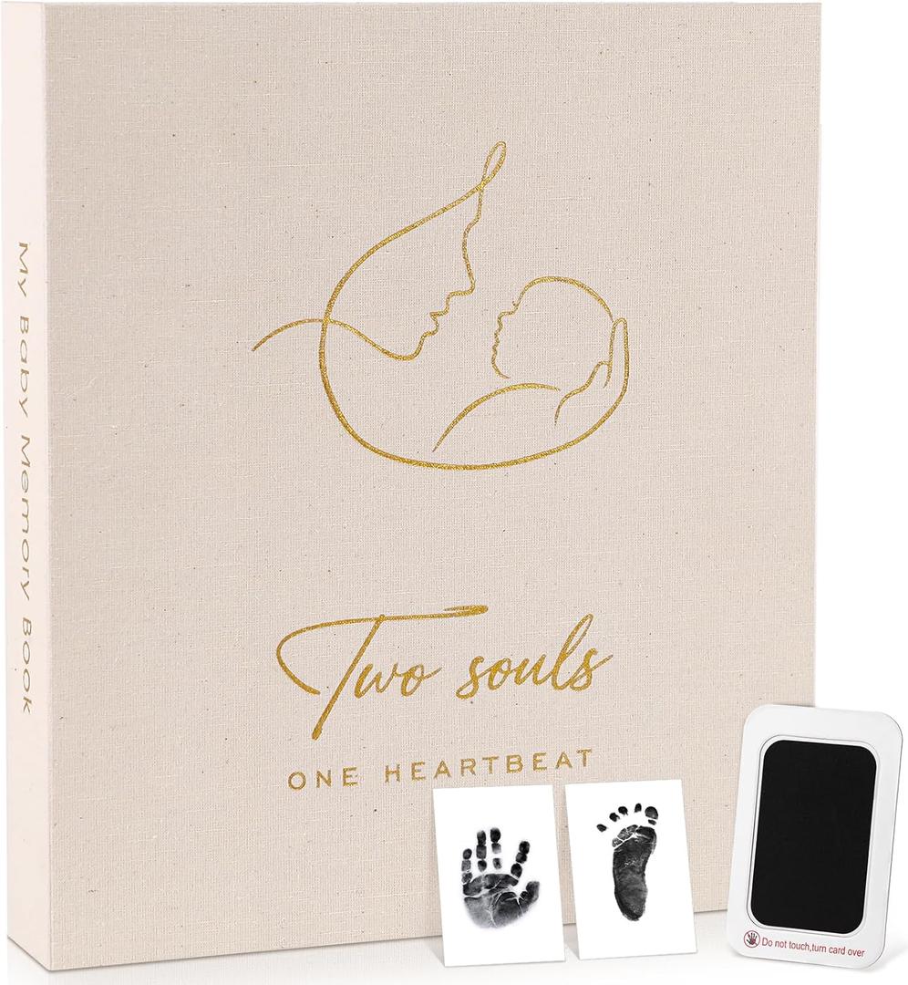 Keepsake Memory Book for Baby Boy Girl LARGE-SIZED 11.5" x 13" Timeless First 5 Year Baby Book Pregnancy Journal for First Time Moms Mom To Be Gift Gender Neutral Journal Scrapbook Photo Album