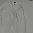 Men's Long Sleeve Button Up Shirts Solid Slim Fit Casual Business Formal Dress Shirt (3X-Large, White)