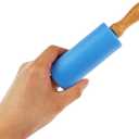 3 Pack Small Rolling Pin for Kids, Kids Rolling Pin for Home Kitchen (3 colors) (9 Inch)