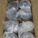 CONNOO 8 Pack 14 OZ Empty Black Glass Candle Jars for Making Candles with Bamboo Lids and Sticky Labels, Bulk Candle Jars for Making Candles - Spice, Powder Containers.