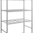 Sakugi Storage Shelves - 5 Tier Shelf Organizer, Heavy Duty Garage Shelving Unit with Leveling Feet, Stable Metal Shelves Organizer for Pantry, Kitchen and Closet, 33.0" W x 12.6" D x 72.0" H, Silver