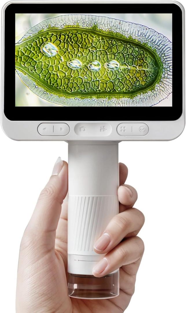 BEAVERLAB Finder 4.0" Microscope for Kids, Handheld Miniscope, 1600X Portable Kids Digital Mini Pocket Microscope for Boys Girls, Educational Science Kit Toys