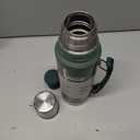 Stanley Heritage Classic Vacuum Bottle with Handle 1.1 qt | Wide Mouth w/Leakproof Cup Lid | Keep Drinks Hot or Cold | Insulated Stainless Steel Thermal Bottle | BPA-Free | Hammertone Green (35.2 Ounces)