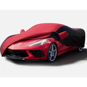 KAKIT Waterproof Car Cover Custom Fit for 2020-2022 C8 C8, Red Black