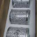 JUXYES Set of 4 Sparky Glass Crushed Diamonds Canisters Set for Sugar Coffee Tea Features Tray, Luxurious Storage Containers Sets with Lids Decorative Storage Pots for Kitchen Counter Dining Room