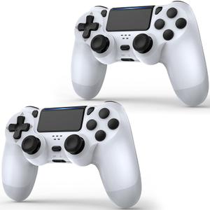 LaiChauKit Wireless Controller 2 Pack Compatible with PS4/Pro/Slim with Dual VibrationAudio Jack2Pcs USB C Cable