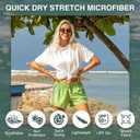 Kanu Surf Womens Darren Stretch UPF 50+ Active Swim and Workout Boardshort (8, Orchid Green)