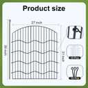 Garden Fence No Dig, 31in(H) x24ft(L) Black 10 Pack, No Gate