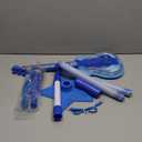 Kids Guitar and Microphone Set, Toy Guitar with Adjustable Volume and Strap, Microphone with Stand and Color Light, Toddler Musical Instrument for 3-5 5-9, Kids Karaoke Machine for Boy Girls(Blue)