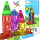 Magnetic Tiles for Kids Ages 4-8 Toddler Toys Magnetic Blocks Building Toy STEM Outdoor Kids Toys Gift for Boys & Girls 3+ Year Old, Pocket-Sized Mini Tiles for Classroom Must Haves