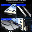 Neivi Compatible for Samsung Galaxy S25 Case with Mag-Safe, Camera Lens Protector, Galaxy S25 Transparent NonYellowing Shockproof Slim Magnetic Protective Cover for Samsung S25 5G (Black)