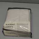 100% Blackout Shield Linen Blackout Curtains for Bedroom 84 Inches Long, Back Tab/Rod Pocket Living Room Drapes, Thermal Insulated Blackout Curtains 2 Panels Set, 50" W x 84" L, Cream