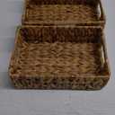 StorageWorks Water Hyacinth Baskets, Small Wicker Baskets for Organizing in Kitchen and Bathroom, 2-Pack (Small 2-Pack, Natural (Water Hyacinth))