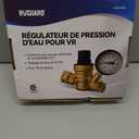RVGUARD RV Water Pressure Regulator Valve, CSA Approved, Lead-Free Brass Adjustable Water Pressure Reducer with Gauge and Inlet Screen Filter for RV Camper Travel Trailer
