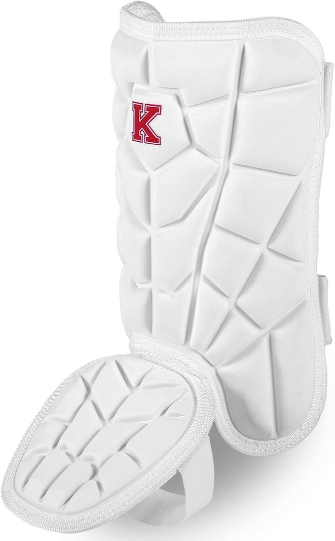 KRUI Baseball Leg Guard, Batter's Leg Guard Softball and Baseball Shin and Foot Guard with Adjustable Straps, Size: Adult