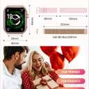 Smart Watch for Women Men Fitness: Smart Watch for iPhone&Android Bluetooth Call with SpO2 Sleep Heart Rate Monitor,IP68,Fitness Tracker with 120+Sport,Reloj Inteligente 30 Day+Battery Life, 2 Bands