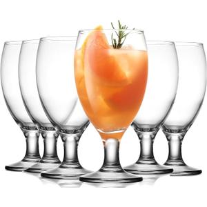 Pint Glasses, All Purpose Drinking Tumblers, Clear Glass Bar Tumblers Cocktail Mixing Glass, Great for Restaurants, Bars, Parties - Premium Beer Glasses Tumbler Set of 6