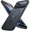 Miracase Magnetic for iPhone 17 Pro Max Case with Screen Protector [Compatible with MagSafe] Slim Thin Phone Case Military-Grade Protected for 17 ProMax Cover Bumper 6.9" Armbands, Black