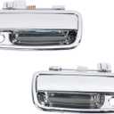 Exterior Door Handle, Compatible with 1995-2004 Toyota Tacoma, 2004-2012 Toyota Hilux, Chrome Front Outside Left Driver & Right Passenger w/ Key Hole | Replaces# 69220-35020, 69210-35020 Outer Handle