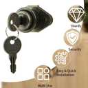 Cabinet Locks with Keys Antique Bronze Desk Drawer Lock for File RV Storage Locks Replacement, 2 Packs