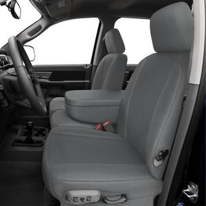 SAPUBK Custom-Fit Front Seat Covers Sets Replace for 2006-2009 Dodge Ram 2500 3500 40/20/40 with Opening Console Seat, Knitted Fabric Composite Soft Foam Lining Breathable Seat Cover Cushion