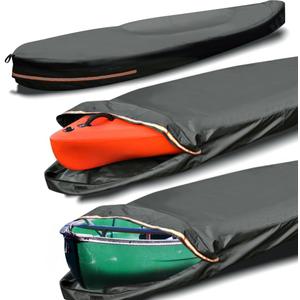 600D Kayak Covers for Outdoor Storage,Kayak Cover 14 ft Canoe Covers Paddle Board Cover Fit 13-16ft,Protects Against Water,UV,Dust for Outdoor/Indoor Storage Grey