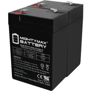 Mighty Max Battery ML4-6 - 6 Volt 4.5 AH SLA Battery - 2 Pack