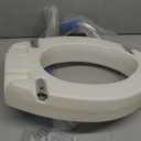 Heavy Duty Elongated Toilet Seat Riser, Easy to Install - 3.5" Lift - 300 lbs Capacity, Premium Padded Support Handles