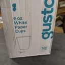 GUSTO 6 oz White Paper Cups [300 Count] Small Disposable Cups for Espresso, Tea, Samples & Mouthwash, Sturdy Hot & Cold Drinkware for Home, Office & Events (Formerly Comfy Package)