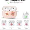 Cute Cases for AirPod Pro 3, Lovely Bow Flower Bear Case with Pearl Chain, Soft Protective Cover for AirPods Pro 3 2025 Released