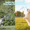 Flirt Pole for Dogs, Durable Dog Flirt Pole for Large Medium & Small Dogs, Interactive Dog Pole Toy with Rubber Ball for Outdoor/Indoor, Training, Chase, Tug of War (24 & 31 inch) (24.4in and 31.1in)