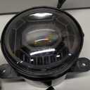 4 Inch LED Fog Lights Round White Compatible with Jeep Wrangler JK Unlimited JKU 2007-2018, DOT Approved Front Bumper Offroad Fog Lamps Assembly Replacement - Pair