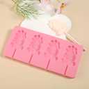 3 x 1 Pcs Christmas Party Cake Decoration Fondant Mold, Elk Candy Lollipop Silicone Mold for Chocolate Cookie Flower Paste Dough Gum Mousse Clay Resin Plaster Easy to Clean and Demold