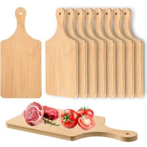 AWIZOM 48 Pcs Thicken Bamboo Cutting Board Bulk 11x5 Inch Personalized Wood Chopping Board Customized Laser Engraving Charcuterie Boards for Wedding Mother's Day Housewarming Present,0.39" Thick