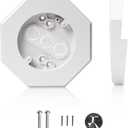 Vinyl Siding Light Mounting Block with Built-in Electrical Box, 8141 Vinyl Electrical Mounting Block for Outdoor Light, Ideal for 1/2" Lap Siding  White(1 Pack) (Small)