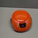 Portable CD Player Boombox with AM/FM Radio + Built in Speakers + Aux Input to Phone/Headphones/Any Audio - CD Players for Home Using AC Adapter or C Batteries (Orange)