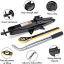 Scissor Car Jack 3 Ton (6610 lbs) Tire Changing Kit with Lug Wrench - Emergency Kit for Car, SUV, MPV