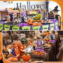 2 x 9Pcs Halloween Centerpieces for Tables Halloween Party Decorations Horror Theme Birthday Party 3D Honeycomb Centerpieces Fearful Pumpkins Ghosts Tombstones Skeletons Tabletop Ornament