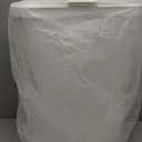 Mind Reader 40L Slim Laundry Hamper, Clothes Basket, Lid, Wicker Design, Plastic, 18"L x 10.4"W x 23.5"H, White